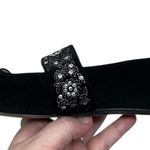 Bettye Muller Black Velvet Pointed Toe Flats Sequins Floral Embroidery Womens 7M Photo 10