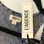 L'Agence  Drew Racerback Tank Love Print Knit Gray Black S Photo 2