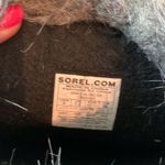 Sorel Black & Tusk Cate The Great Boots Shoes Black Leather Fur Size 9 Photo 5