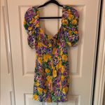 ZARA  Floral Mini Dress with Puff Sleeve Detail Photo 1