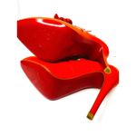 Christian Louboutin Dillian 120 Orange/Red Floral Leather Platform Heels EU 37 Photo 5