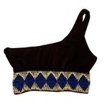 Elysiian One-Shoulder Milos Bikini Black Geometric S/XS Resort Beach Cruise Photo 5