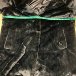 DKNY  Women's Black Front Button Down Faux Fur Jacket Coat Photo 8