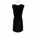 Vintage Y2K Velvet Mini Dress Size Large Black Whimsigoth Holiday Emo Shimmer Photo 5