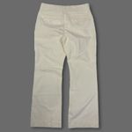 EXPRESS VTG Y2K Editor Pants White Tapestry Textured Bootcut Women's 4 Photo 1