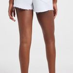 Good American High Rise 5-Pocket Style Distressed 90's Shorts NWT White 14/32 Photo 1