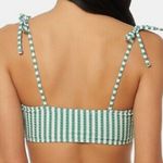 Jessica Simpson Women's Gingham Seersucker Applique Embellished Bikini Top sz M Photo 2