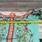 Umgee  Floral Off-Shoulder Blouse - Teal and Pink Photo 5