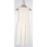 Rails Tilda Smocked Midi Dress Cotton Poplin Sleeveless in White Women's S Photo 2