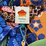 Farm Rio NWT Women's Mixed Yawanawa Reversible Puffer In Blue Multi Size XS Photo 3