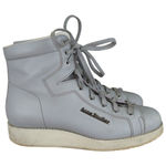 Acne Studios  Feliks High Top Sneakers Gray Wedge Platform Leather‎ Women's 38 8 Photo 0