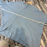 All Saints Lock Wool Blend Cowl Neck Sweater Blue Size Large Asymmetrical Photo 9