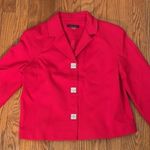 Tommy Hilfiger ‎ 3 “button” Cropped Blazer Red Size 6 business causal preppy Photo 0