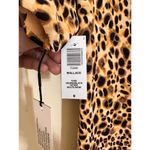 Babaton Aritiza  WALLACE Wrap Dress SIENNA/BLACK 75560 Size Medium Cheetah Leopar Photo 6