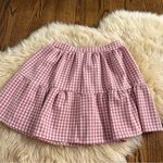Livi pink plaid mini ruffle skirt Photo 2
