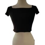 Nasty Gal crop top off the shoulder square neckline cap sleeves size 4 NWT Photo 0