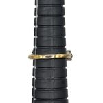 Vintage Gold Tone Ring with Red Baguette Crystals & White Rhinestones Size 6 Photo 2