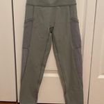 Aerie Offline Goals with Mesh Panels High Rise 7/8 Leggings in Sage Green Photo 1