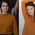 Madewell Cashmere Sweater Warm Orange Mock neck long sleeve S Photo 3