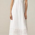 J.Crew NWT  Embroidered Midi Dress Ramie White Photo 0