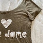 khaki sage green and white patchwork Notre Dame shirt size XL Photo 5