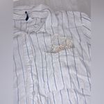 Divided H&M Women’s Striped Button Down Linen Top Photo 2