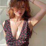 Realisation Par ๐๐ Liv Rosalita Dress ~ Black with Red Floral Print Small NWOT Photo 1