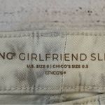 Chico's Chico’s So Slimming Girlfriend Slim Leg Crop White Gray Tie Dye Photo 5