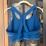 SoulCycle  sports bra embroidered contrast stitch tank criss cross back navy Photo 3
