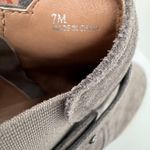 Linea Paolo  boots women's 7 ankle wedge side zip gray suede leather Photo 5