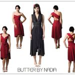 BUTTER BY NADIA Black and White Stripe Jersey Knit Versatile Dress One Size Size undefined Photo 5
