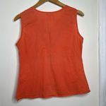 Cato  Cotton Embroidered Sleeveless Blouse Top women’s Size Medium Light Orange Photo 4