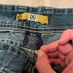 Drama Gold vintage low rise boot cut jeans w/fleur de lis pocket design Sz. 9/10 Photo 4