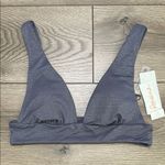 Raisin's  Metallic Gray Bikini Swim Top Size‎ Medium Photo 0