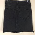 Good American  The Bombshell Frayed Denim Miniskirt 0/25 Black Photo 10
