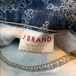 J Brand  Skinny Leg Jeans Paisley Print Size 25 or 2 Light Photo 5