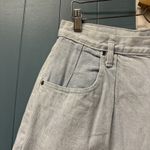 Vtg Size 13/14 90s High Waist Pleated Mom Shorts Denim Bermuda High Rise Pockets Blue Photo 3