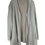 Pure Jill 100% Cotton Textured Knit Sweater Cardigan Size M Oversized Open Beige Tan Size M Photo 0