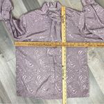 Vintage Alexandria Satin Jacquard Blouse Dusty Mauve 10 Bow Neck Pussybow Purple Photo 11