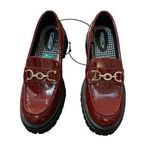 Seychelles  Burgundy Patent Pleather Scarlet Loafers Photo 0