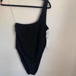 Good American NWT Always Fits Shoulder One Piece Swimsuit in Black Photo 2