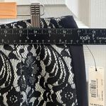 Worthington Vintage  Black Lace Jacquard Fully Lined Skirt Petite Size 14 Photo 7