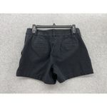 Ann Taylor Women's Shorts Solid Black Chino Size 4 Slash Pocket Cotton Blend Photo 1