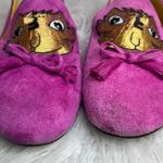 TSUMORI CHISATO Walk shoes flats with Pink Suede and embroidered Cats on top Size 7 Photo 9