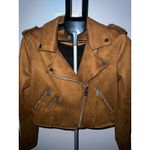 Forever 21  Women's Brown Faux Suede Moto‎ Biker Jacket Size Medium Photo 1