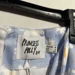 Princess Polly Kellie Mini A-Line Skirt Women's 4 Blue Floral Stretch Back Zip Photo 8