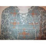 YA Los Angeles HAYDEN LOS ANGELES BOHO TRIBAL PRINT DRESS GAUZE HI-LOW TUNIC 2 XL Photo 2