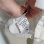 Lacausa  White Button Front 5% Silk Blend Long Sleeve Women XS Modern Blouse Photo 5