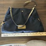 Eric Javits Black Nylon Shoulder Bag Gold Trim Hardware Designer Purse Classic Photo 11