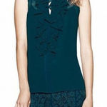 Tory Burch Teal Silk Blouse Top Photo 0